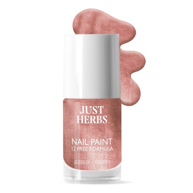 Just Herbs 12 Chemical Free Formula Nail Polish - Rose Gold