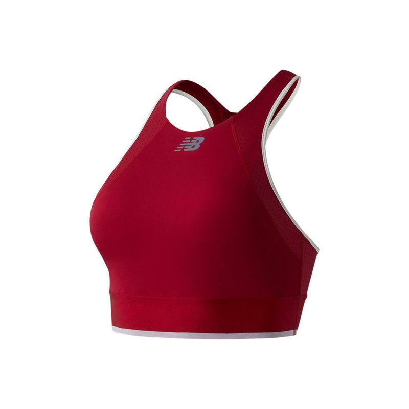 New Balance Burgundy Solid/Plain Regular Sports Bra (XL)