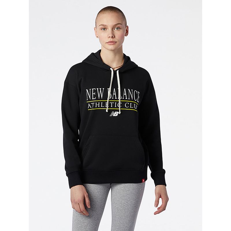 New Balance Black Typography Hooded Hoodie (M)
