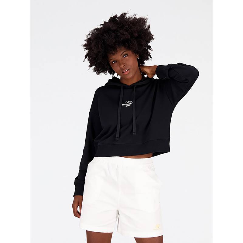 New Balance Black Typography Hooded Hoodie (M)