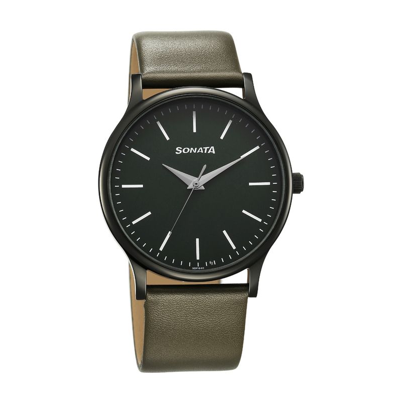 Buy Sonata Men Green Dial Analog Watch 77105Nl10W Online
