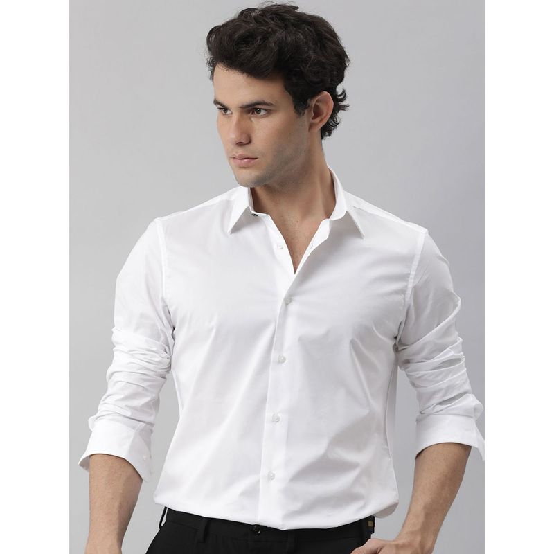 RARE RABBIT White Casual Shirts (M)