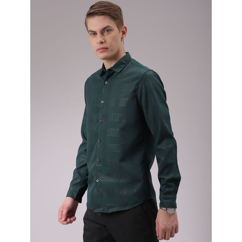 The Indian Garage Co Men Slim Fit Full Sleeves Cutaway Collar Casual Shirt (S)