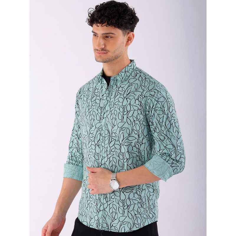 The Indian Garage Co Men Regular Fit Tropical Full Sleeves Spread Collar Casual Shirt (M)