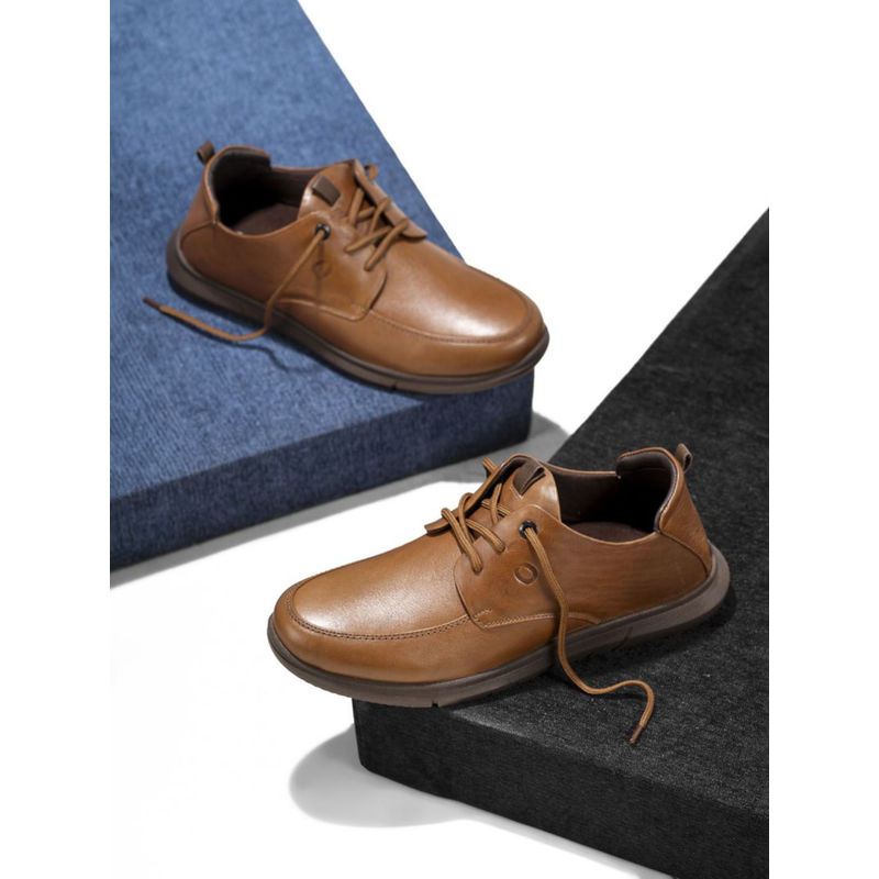 EGOSS Zero Gravity Genuine Leather Tan Casual Sneakers (UK 10)