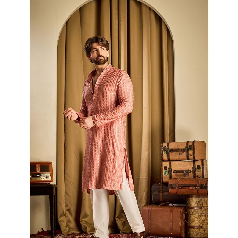 SOJANYA Coral Cotton Rayon Festive Kurta With Pyjama (44)
