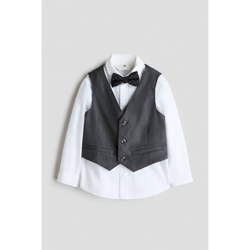 H&M Boys White 3-Piece Dressy Set (1.5-2 Years)