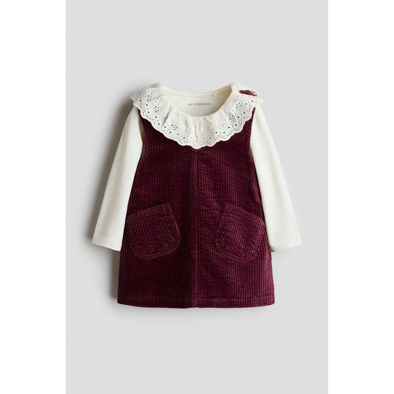 H&M Girls Red 2-Piece Dress And Top (12-18 Months)