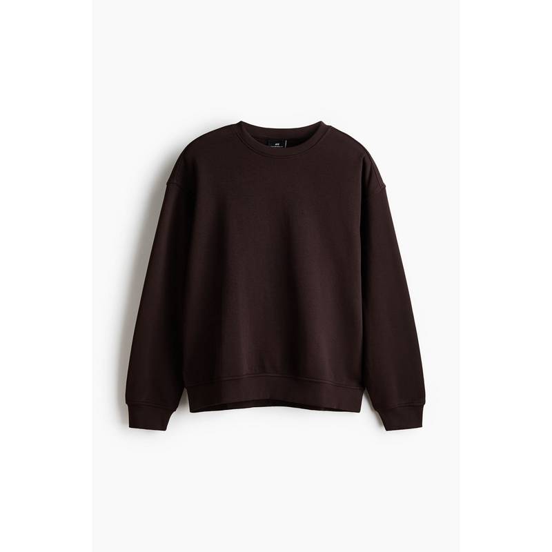 H&M Men Brown Loose Fit Sweatshirt - Image 1