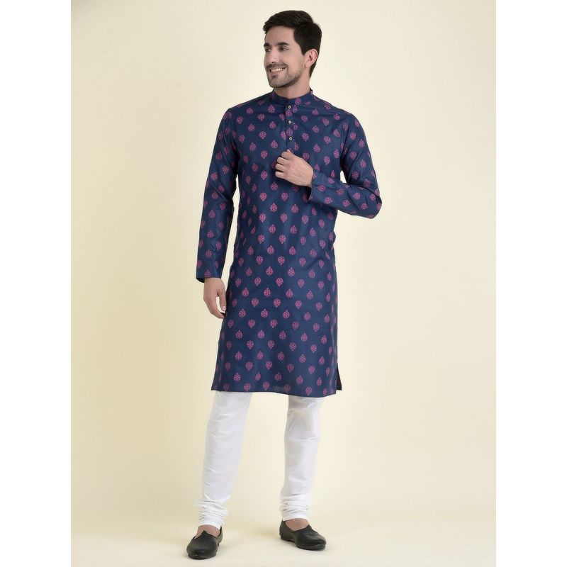 TABARD Kurta for Mens In Navy Blue (36)