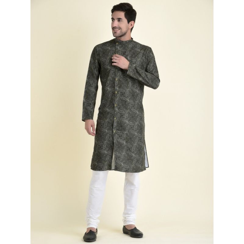 TABARD Ethnic Wear Kurta for Men In Black (Set of 2) (36)