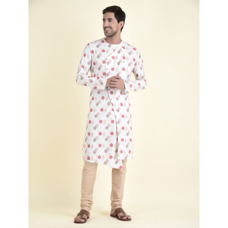 TABARD Ethnic Wear Kurta for Men In White (Set of 2) (36)