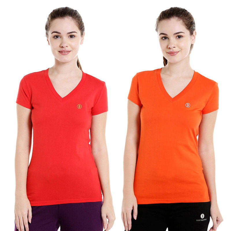 Bodycare Bodyactive Pack Of 2 Women'S Tshirt - Multi-Color (S)