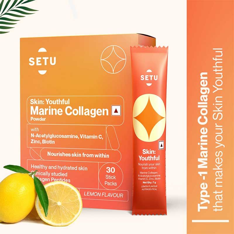 Setu Skin Youthful Collagen Powder Lemon Flavoured Sachets Buy Setu