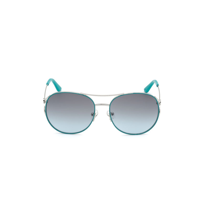 Guess Sunglasses Blue Frame With Blue Lens Oval Shape Women Sunglass