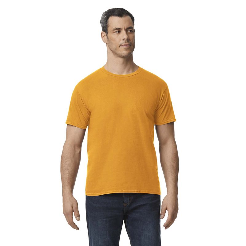 Gildan Mustard Soft Style Midweight Adult T-Shirt (XL)