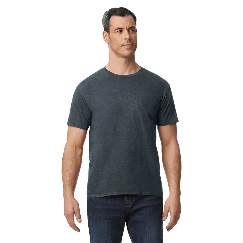 Gildan Grey Soft Style Midweight Adult T-Shirt (S)