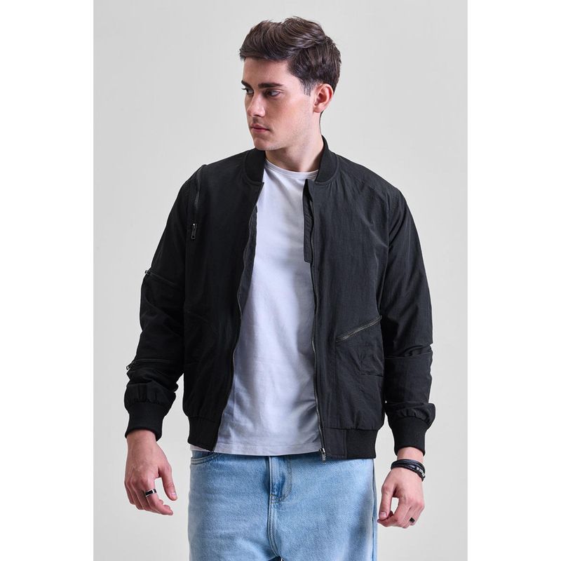 Snitch Black Multi-Zip Relaxed Fit Jacket (M)