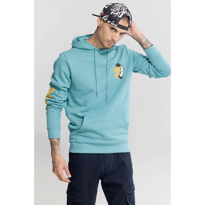 Snitch Artist Teal Blue Hoodie (L)