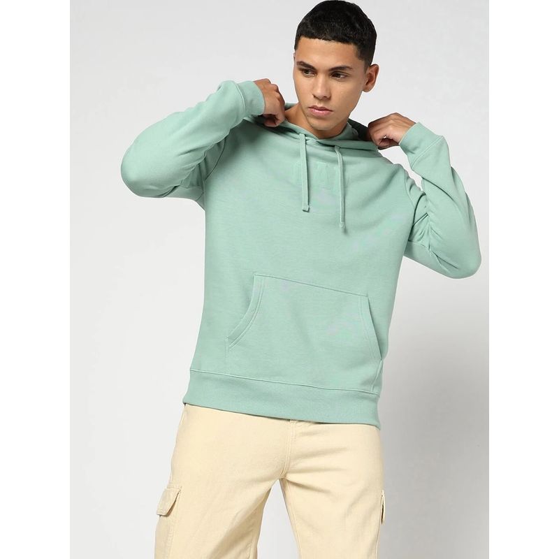 GAP Green Solid Regular Fit Hoodie (XS)