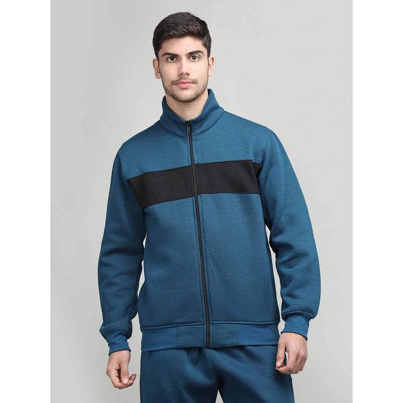 CHKOKKO Men Blue Winter Sports Zipper Stylish Jacket (5XL)