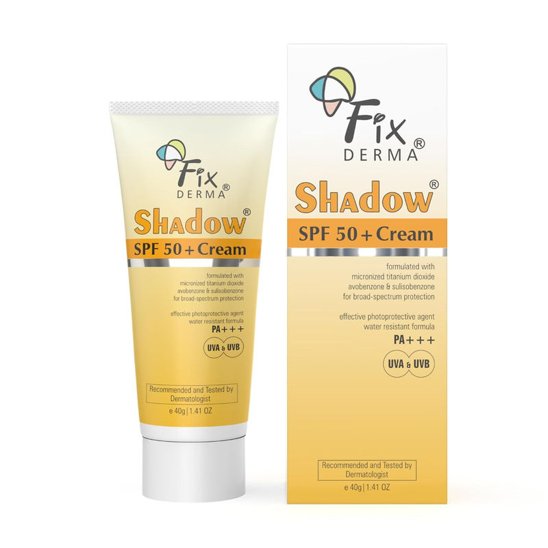 Fixderma Shadow Sunscreen SPF 50+ Cream For Dry Skin PA+++ UVA & UVB Protection & Water Resistant
