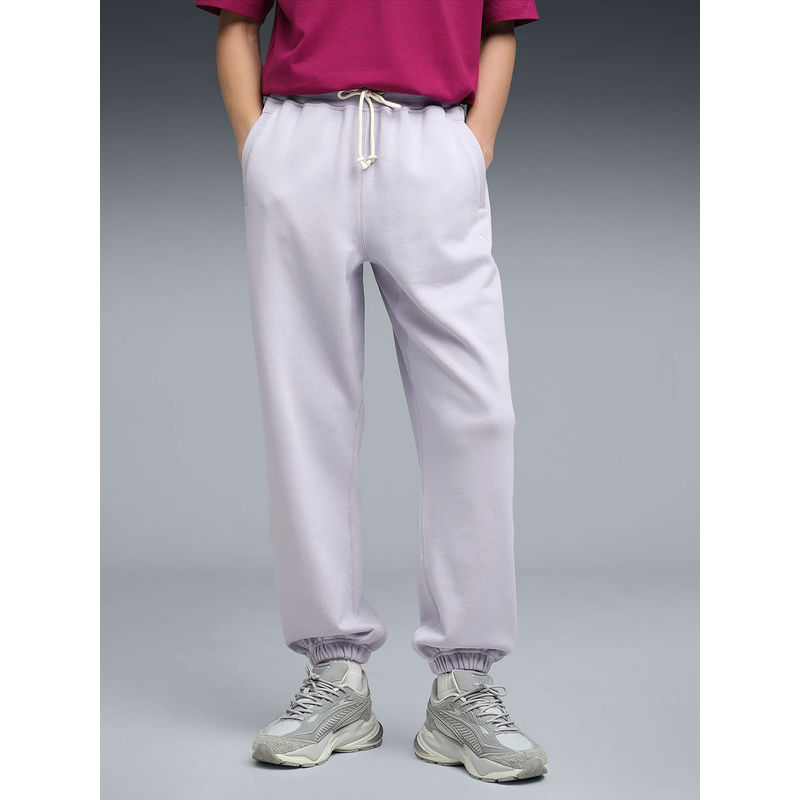 Puma Purple Solid Relaxed Fit Joggers (XS)