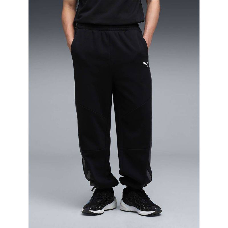 Puma Black Solid Relaxed Fit Joggers (XS)