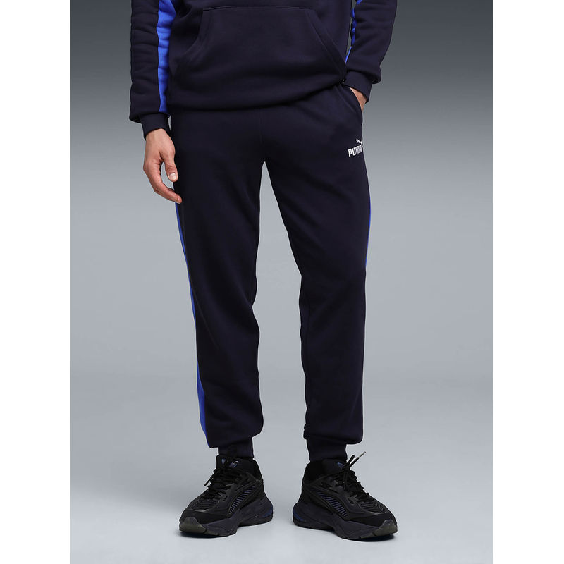 Puma Blue Colorblock Regular Fit Joggers (XS)