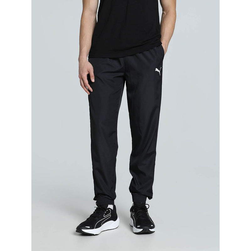 Puma Black Solid Regular Fit Joggers (XS)
