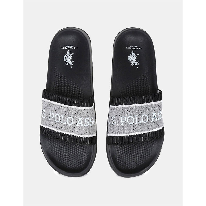 U.S. POLO ASSN. Nicholson 3.0 Textured Black Flipflops (UK 8)