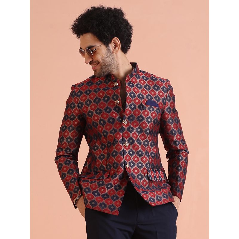 KISAH Men Maroon Bandhgala (42)