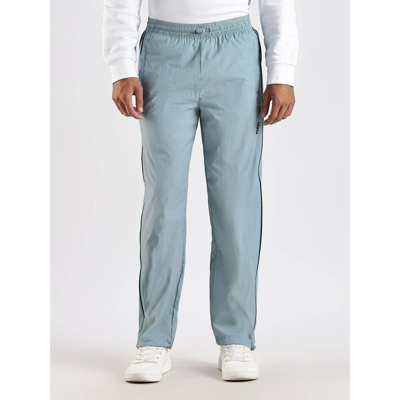 Calvin Klein Men Blue Relaxed Fit Nylon Mid-Rise Track Pant (S)
