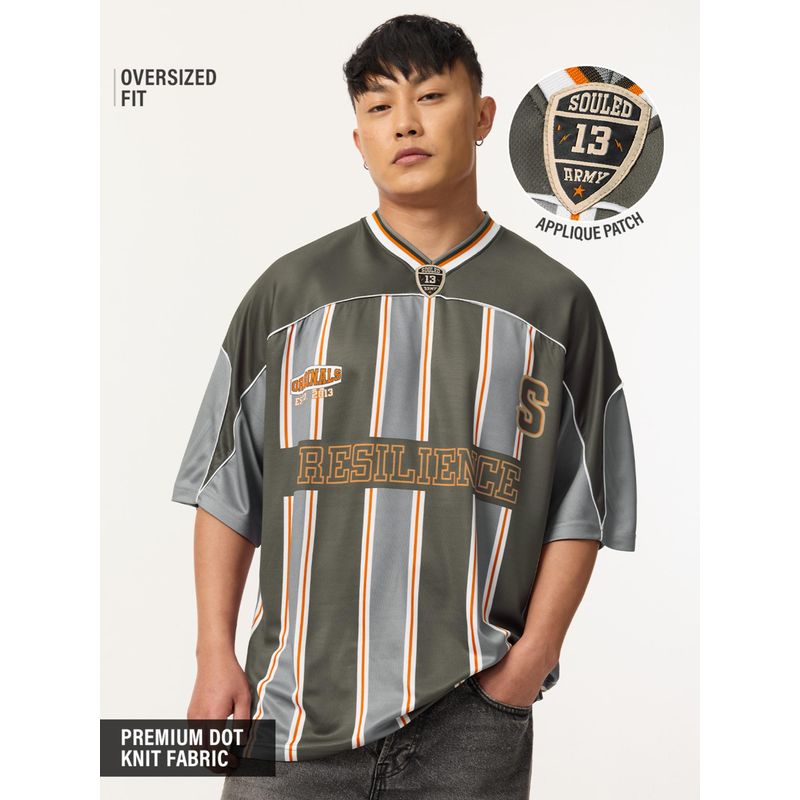 The Souled Store Mens Tss Originals: Resilience Oversized Jersey T-Shirt (XL)