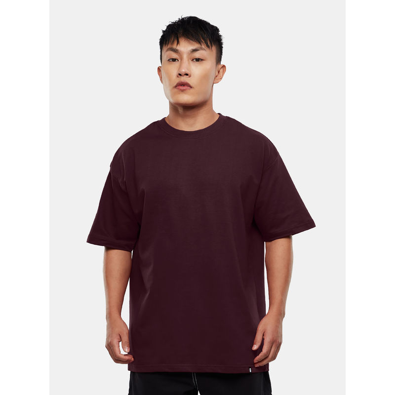 The Souled Store Pomegranate Wine Oversized T-Shirt (XS)