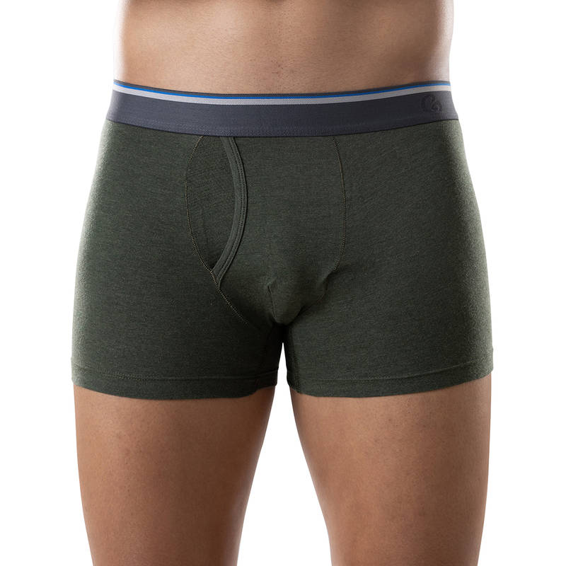 GLOOT Anti Odor Cotton Tencel Cooling Trunk-GLI005-Olive Melange (M)