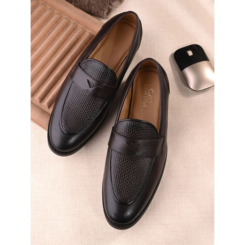 CLOG LONDON Mens Casual Penny Loafers Brown (EURO 40)