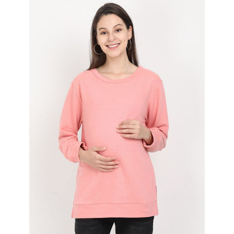 The Mom Store Salmon Maternity and Feeding Sweatshirt (S)