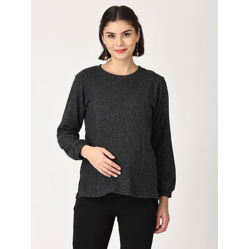 The Mom Store Eclipse Maternity Sweatshirt with Nursing (S)