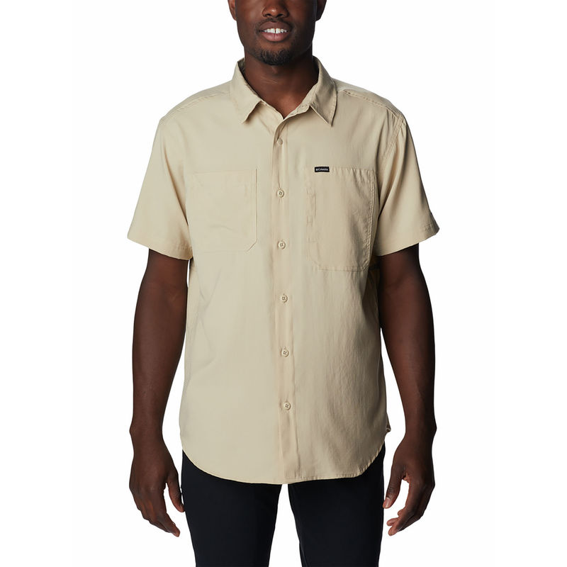 Columbia Mens Beige Colour Silver Ridge Utility Lite Half Sleeve Shirt (38)