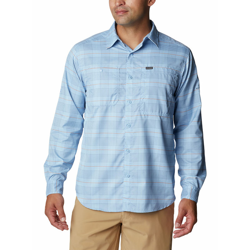 Columbia Mens Blue Colour Silver Ridge Utility Lite Plaid Full Sleeve Shirt (40)