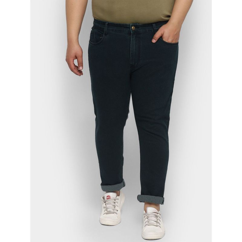 Urbano Plus Men's Dark Green Regular Fit Solid Jeans Stretchable (40)