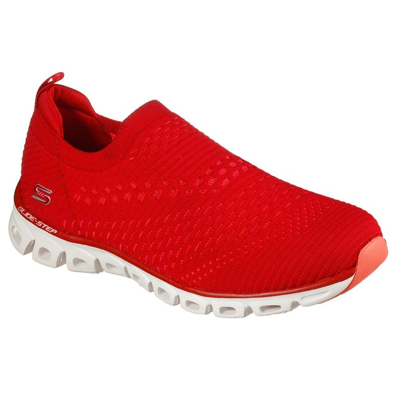SKECHERS Glide-Step - Oh So Soft Red Slip On Shoes (UK 2)