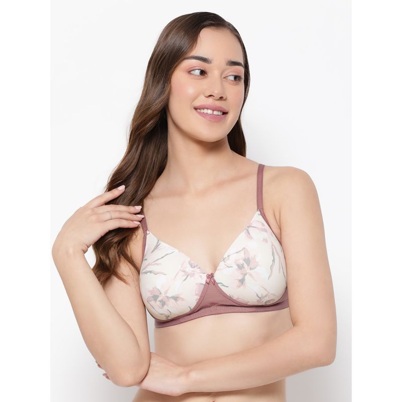 Buy CLOVIA Level 3 Push-Up Padded Underwired Demi Cup Bra in Cream Colour -  Lace