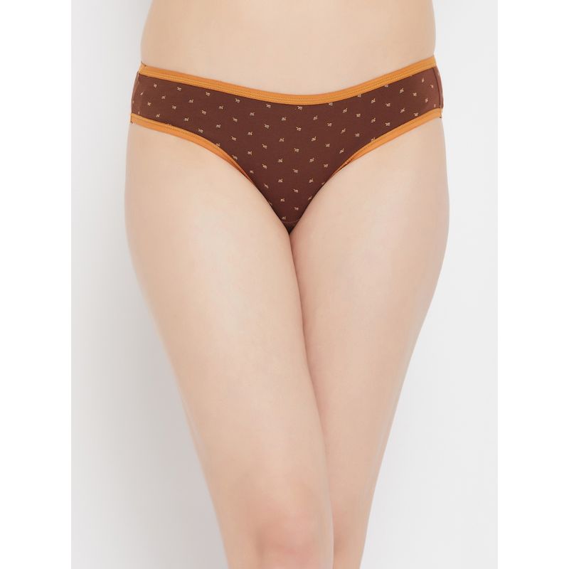 Clovia Cotton Spandex Low waist Outer elastic Bikini Panty (2XL)