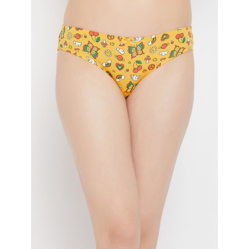 Clovia Cotton Spandex Low waist Outer elastic Bikini Panty (2XL)