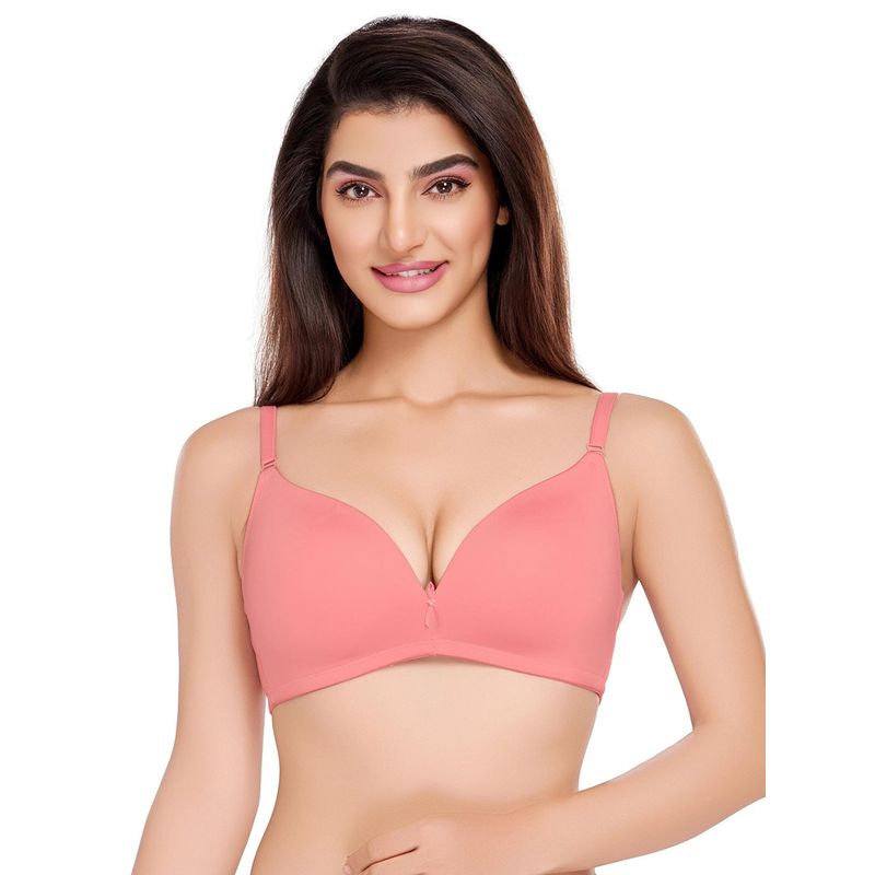 Juliet Womens Everyday Ease Padded Bra Pink (34C)