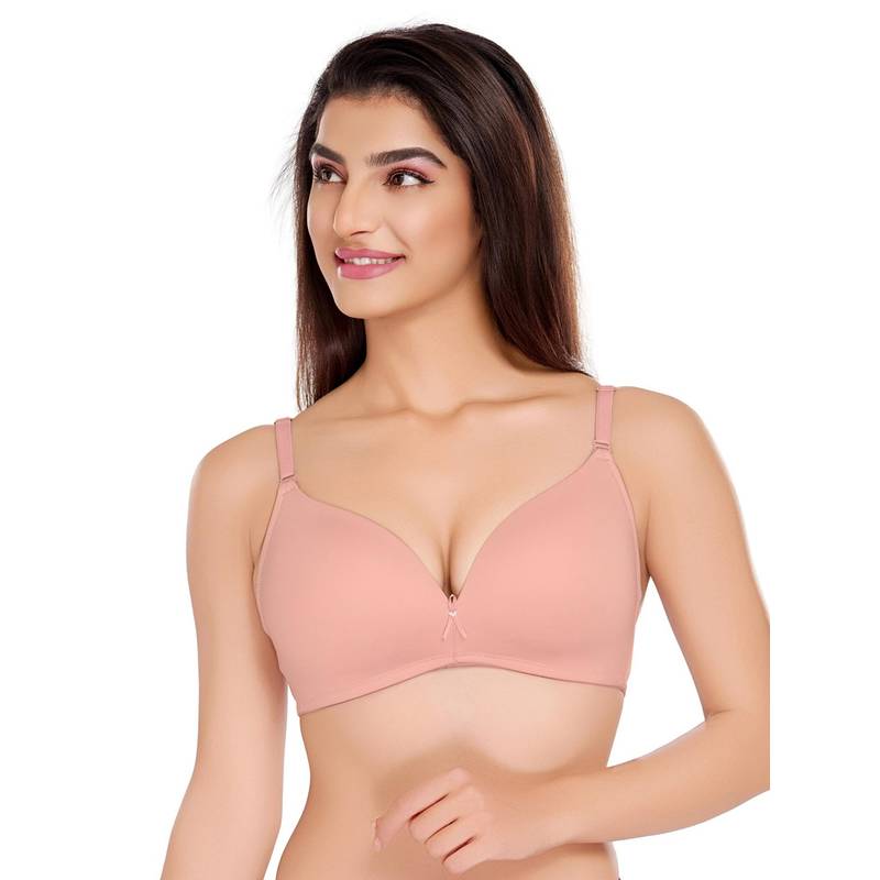 Juliet Womens Everyday Ease Padded Bra Peach (34B)