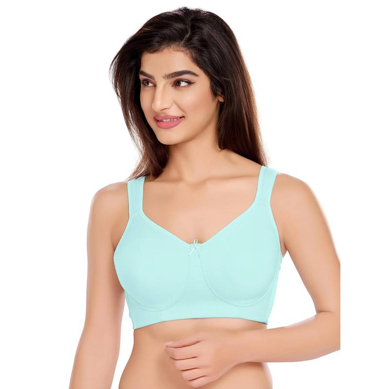 Juliet Womens Full Support Non-Wired Bra Blue (38C)