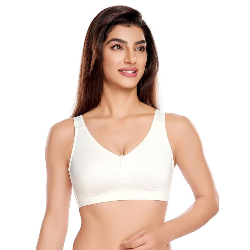 Juliet Womens Plush Perfection Minimiser Bra White (34C)